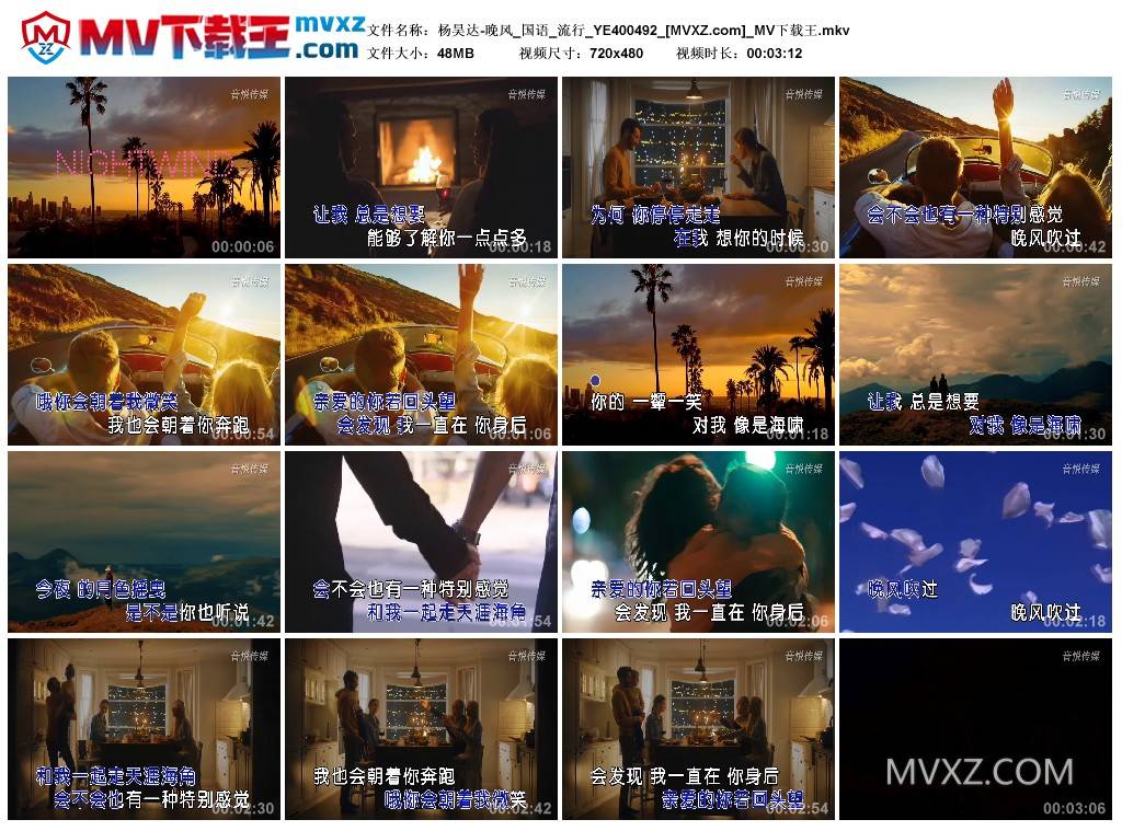 杨昊达-晚风_国语_流行_YE400492